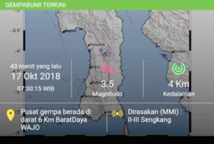 Gempa Bumi Tektonik Kembali Guncang Wajo, BMKG: Tidak Berpotensi Tsunami