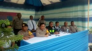 Kapolres Wajo Mengecek Pos Pengamanan Dalam Kota