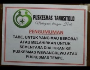 Tenaga Medis Terpapar Corona, Puskesmas Tanasitolo Ditutup
