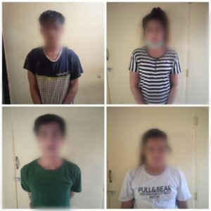 Kedapatan Bawa Shabu di Wisma, 4 Orang Diamankan Polisi Sektor Maniangpajo