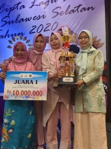 Pelajar Asal SDN 200 Tempe Juara I Lomba Cipta Lagu Anak Daerah Tingkat Provinsi Sulsel
