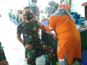 275 Orang Ikut Vaksinasi di Aula Kodim 1406 Wajo, Dandim Berharap Acara Berjalan Dengan Lancar