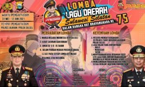 Peringati HUT Bhayangkara ke 75, Polda Sulsel Gelar Lomba Lagu Daerah