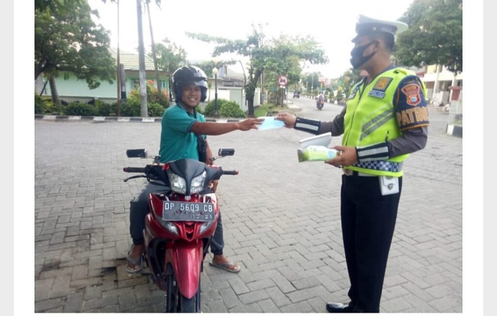 Satlantas Polres Sidrap Terus Galakkan Disiplin Prokes