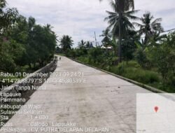 Puluhan Tahun Memprihatinkan, Kini Ruas Jalan Calodo-Lapaukke Wajo Mulus Dibeton