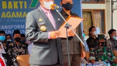 Hari Pertama Berkantor Tahun 2022, Bupati Pimpin Peringatan HAB