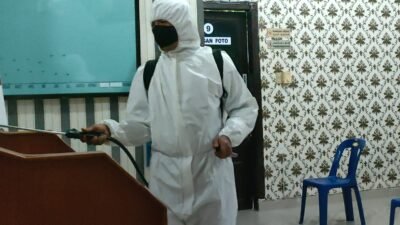 Cegah Covid-19, Kantor Satlantas Polres Asahan Rutin Disemprot Disinfektan