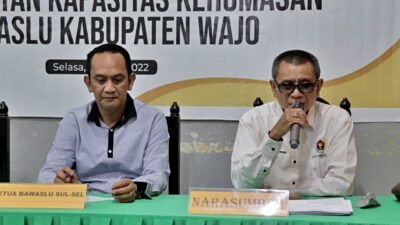 Libatkan PWI, Bawaslu Wajo Laksanakan Peningkatan Kapasitas Kehumasan