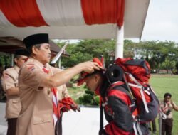 Dollah Mando Lepas 16 Peserta Jambore Nasional XI, Sekaligus Lantik Pengurus Kwartir Ranting Pramuka