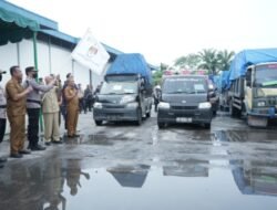 Bupati Asahan Lepas Logistik Pilkades Serentak Bergelombang Kabupaten Asahan 2022