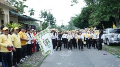 Wakil Bupati Asahan Lepas Gerak Jalan Sehat Gebyar HUT ke 58 Partai Golkar