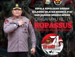 Kapolda Sulsel Irjen Pol Setyo Budi Moempoeni Harso Ucapkan Selamat Ulang Tahun Kopasus ke-71