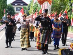 Polda Sulsel Gelar Tradisi Penyerahan Air Suci untuk Pencucian Pataka Dalam Rangka HUT Bhayangkara Ke-77