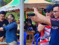 Rangkaian HUT Bhayangkara ke 77, Kapolres Wajo Buka Lomba Menembak Antar Personil Polres Wajo