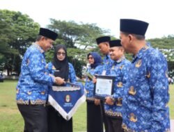 Upacara HKN, Bupati Wajo Serahkan Penghargaan Ombudsman RI Perwakilan Sulsel ke OPD Dan Puskesmas