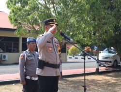 Pimpin Apel Pergeseran Pasukan, Wakapolres Wajo : Ini Adalah Bentuk Kesungguhan Polri