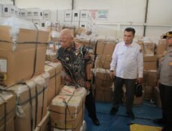 Tinjau Gudang Logistik Pemilu, Bupati Asahan Harapkan Ini