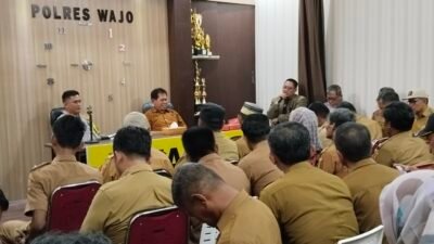 Perkenalkan Penasehat Hukum, APDESI Kabupaten Wajo Audiensi Dengan Kapolres