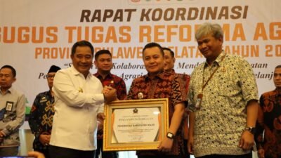 Aktif Dalam Penyelenggaraan Reforma Agraria, Pemkab Wajo Terima Penghargaan