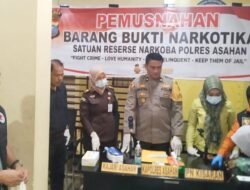 Musnahkan Barang Bukti Sabu, Satres Narkoba Polres Asahan Tangkap Tiga Orang Kurir
