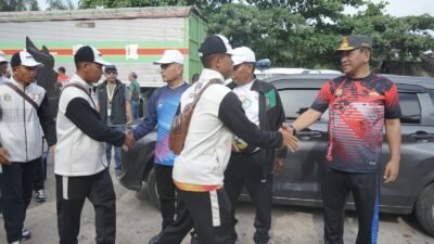 Asisten Perekonomian dan Pembangunan Sambut Kirab Api PON XXI Aceh-Sumut