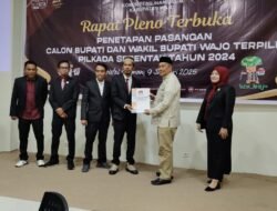 Ketua DPRD Hadiri Rapat Pleno Penetapan Bupati dan Wakil Bupati Wajo Terpilih
