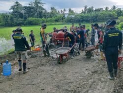 Satgas TMMD Lanjutkan Pembangunan Talud Desa Temmabarang