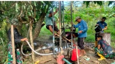 Satgas TMMD ke-124 Kodim 1406/Wajo Lanjutkan Pengeboran Sumur Bor di Dusun Tobulelle