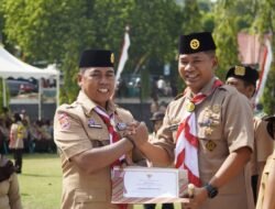 Dandim 1406/Wajo Ikuti Upacara Hari Pramuka ke-64 di Lapangan Merdeka Sengkang