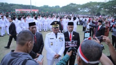 Pimpin Upacara Penurunan Bendera HUT ke-80 RI, Wabup Asahan Katakan Ini