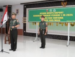 Kodim 1406/Wajo Gelar Acara Korps Raport Kenaikan Pangkat, Dandim Tekankan Profesionalisme dan Dedikasi Prajurit