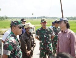 Dandim 1406/Wajo Dampingi Kunjungan Kerja Itjen Kementerian Pertanian RI dan Itjenad Tinjau Proyek Oplah Rawa di Wajo