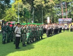 Sinergi TNI-Polri, Kodim 1406/Wajo Ikuti Apel Gelar Pasukan Penanggulangan Bencana