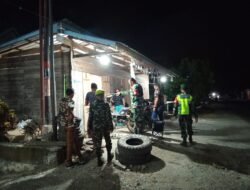 Koramil 1406-08/Sabbangparu Gelar Patroli Gabungan Wujudkan Situasi Aman dan Kondusif di Wilayah Wajo