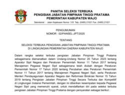 10 Jabatan Pimpinan Tinggi Pratama Kosong, Pemkab Wajo Buka Pendaftaran