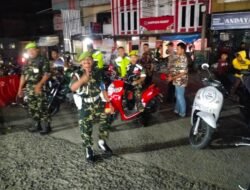 Koramil 1406-10/Pitumpanua Perkuat Keamanan Awal Tahun, TNI Bersama Masyarakat Gelar Patroli Cipta Kondisi di Wilayah Wajo