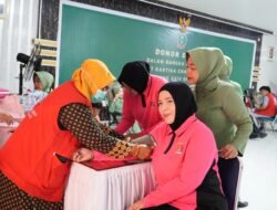 Peringati HUT Ke-80 Persit Kartika Chandra Kirana, Kodim 1406/Wajo Gelar Bakti Sosial Donor Darah