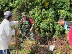 Koramil 1406-04/Belawa Laksanakan Karya Bhakti Pembersihan Pasar Bersama Masyarakat