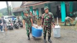 Karya Bakti Bersama di Stadion Andi Ninnong, Kodim 1406/Wajo Dukung Wajo Bersih dan Sehat