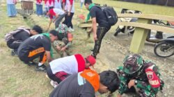 Koramil Pammana gelar karya bakti bersama Sispala SMAN 9 Wajo