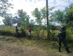 Koramil 1406-03/Maniangpajo Laksanakan Karya Bhakti Pembersihan Jalan