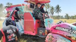 Danramil Belawa Hadiri Panen Raya, Sinergi TNI dan Pemda Wajo Perkuat Ketahanan Pangan