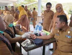 Ratusan ASN Wajo Ikuti Cek Kesehatan Gratis di Kantor Bupati, Bupati: Jangan Tunggu Sakit Baru Periksa